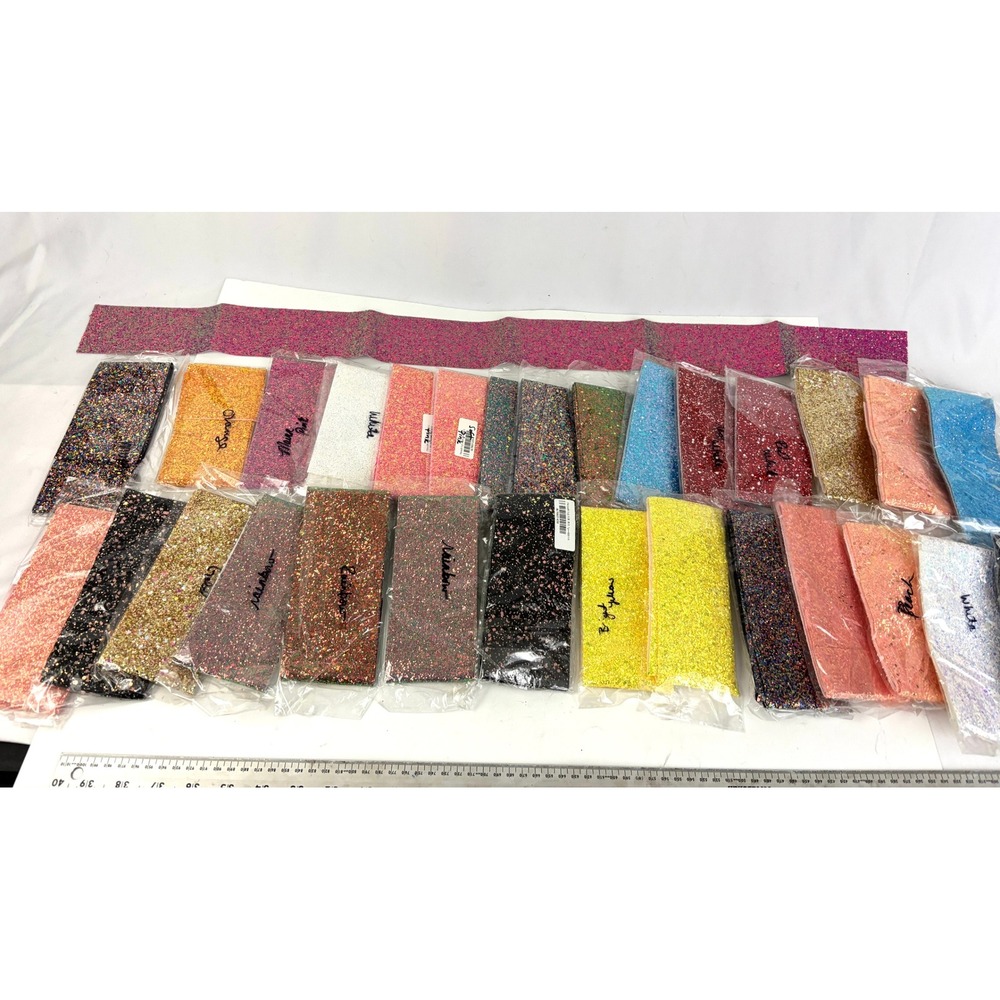 Glitter Faux Leather Ribbon 30 Yards 1 Yard‎ Each Bow Craft Lot